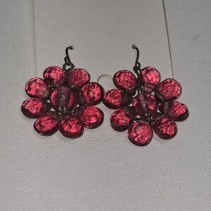 ROUND FLORAL EARRINGS